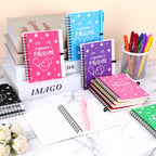 12 Sets Vet Tech Week Gifts Bulk Dog Paw Notebooks with Ballpoint Pens