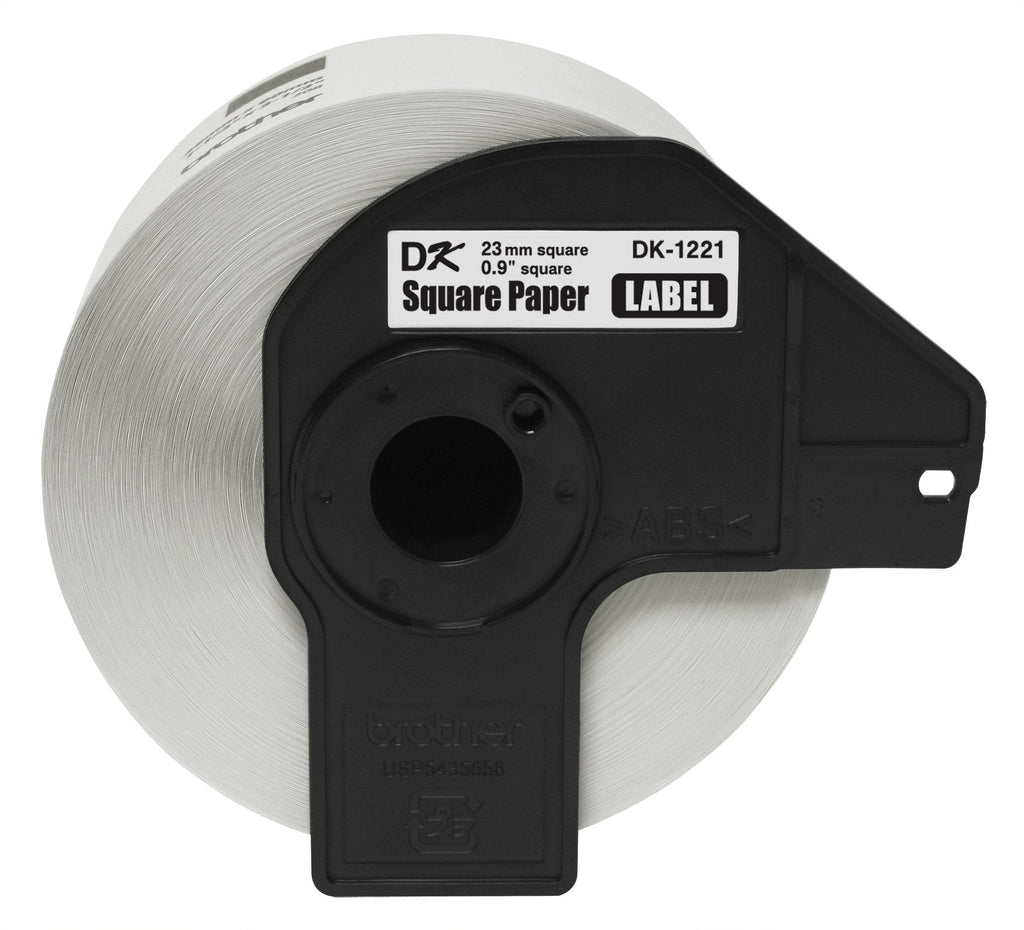 Brother DK1221 Square Paper Labels, 1000 Labels, White
