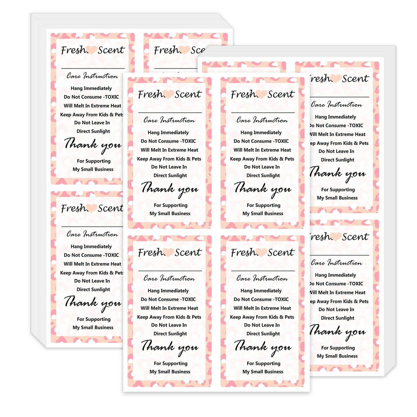 Freshiess Care Instruction Stickers 2X 3.5 Inch-Freshiess Warning Label Freshies Scent Labels DIY Crafts Label Stickers for Freshies Supplies, Beads and Silicone Molds 200 Pcs