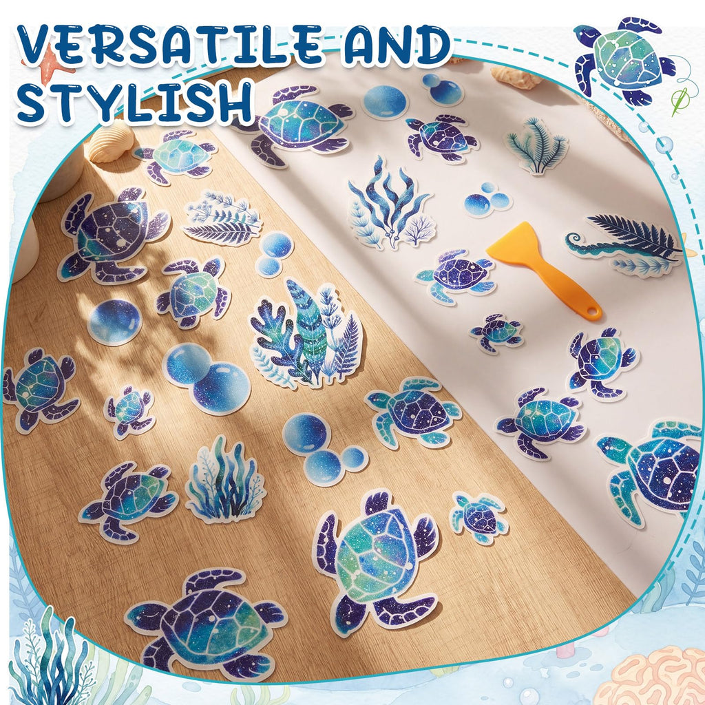 Fullhawl 30 Pcs Turtle Non Slip Shower Stickers, Cute Bathtub Safety