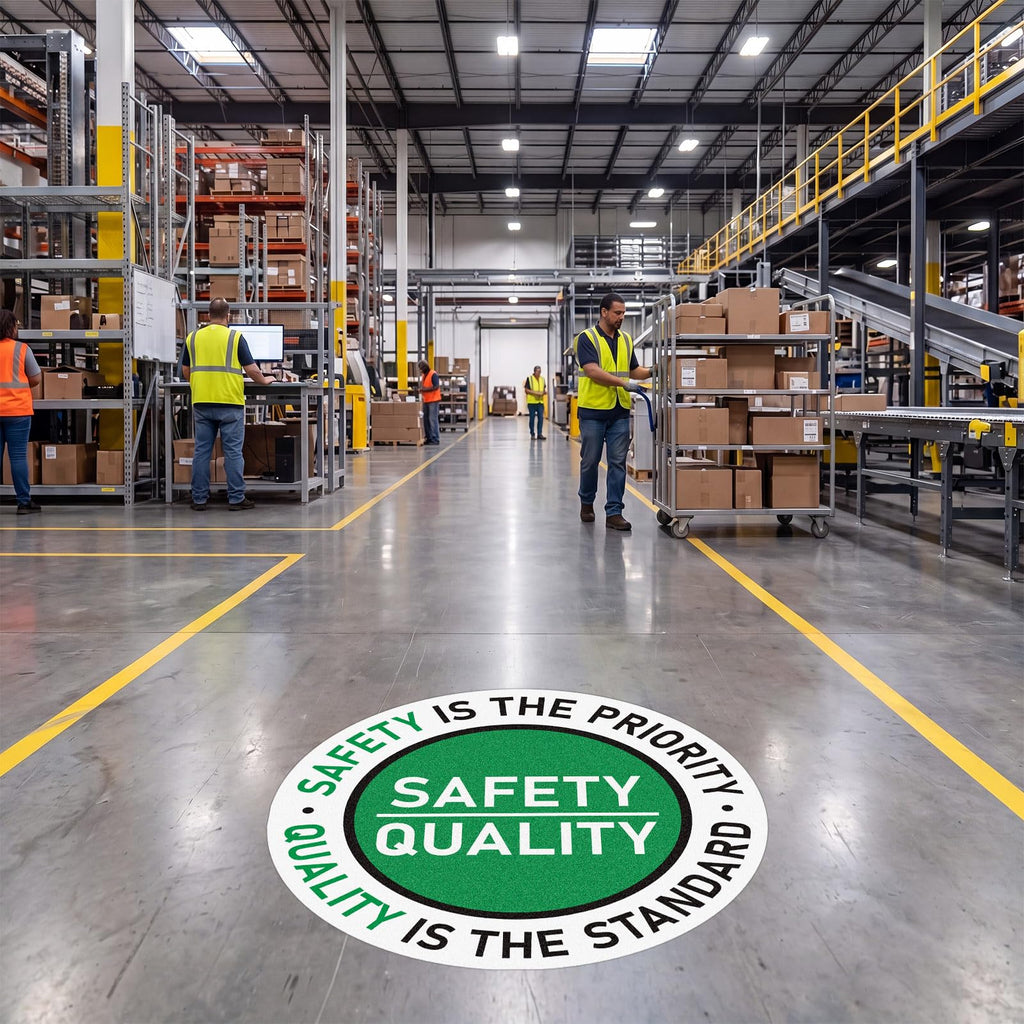 3 Set Safety Is The Priority Quality Is The Standard Floor Decal