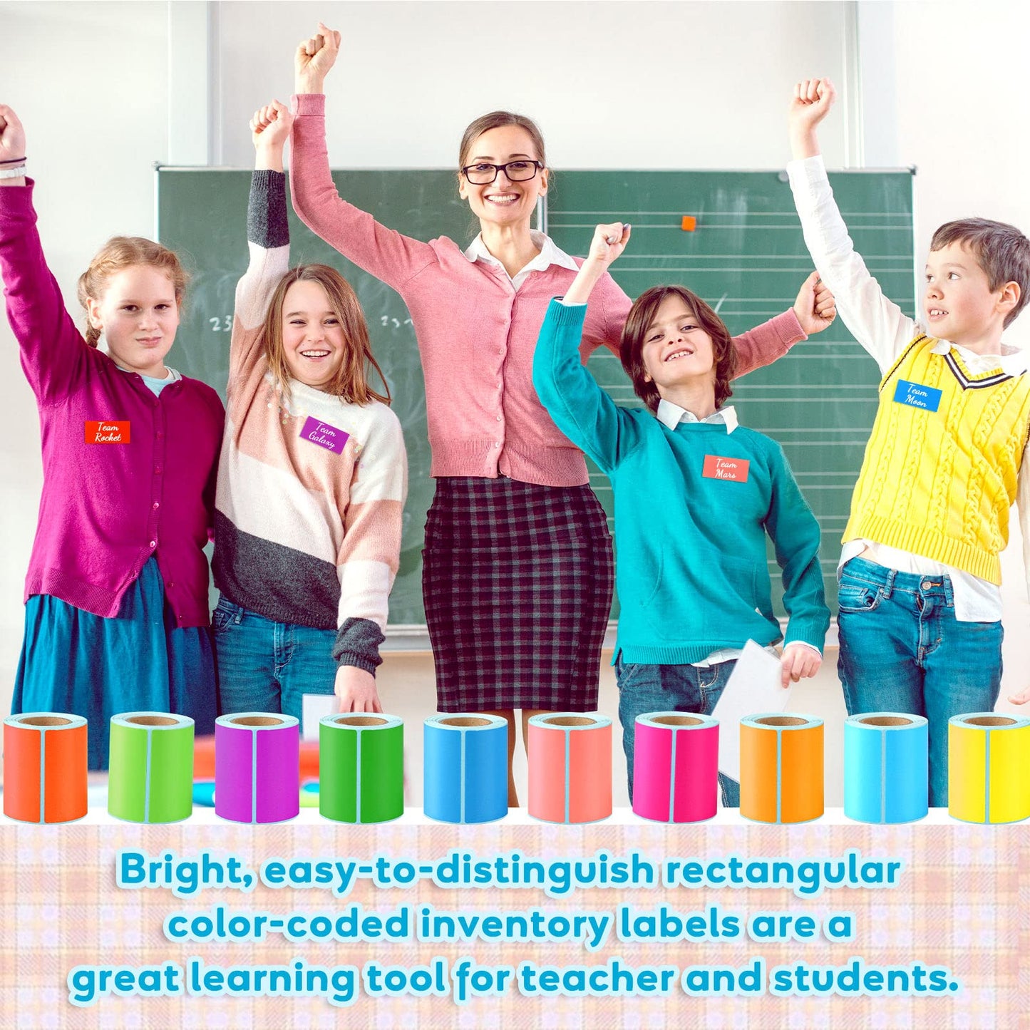 1000 Colored Sticker Rolls - Rectangular Coding Labels in 10 Bright Colors - Self Sticky Folder Labels for Boxes, Folders, Classroom & Home (2 x 3 Inch) 2 x 3 Inch