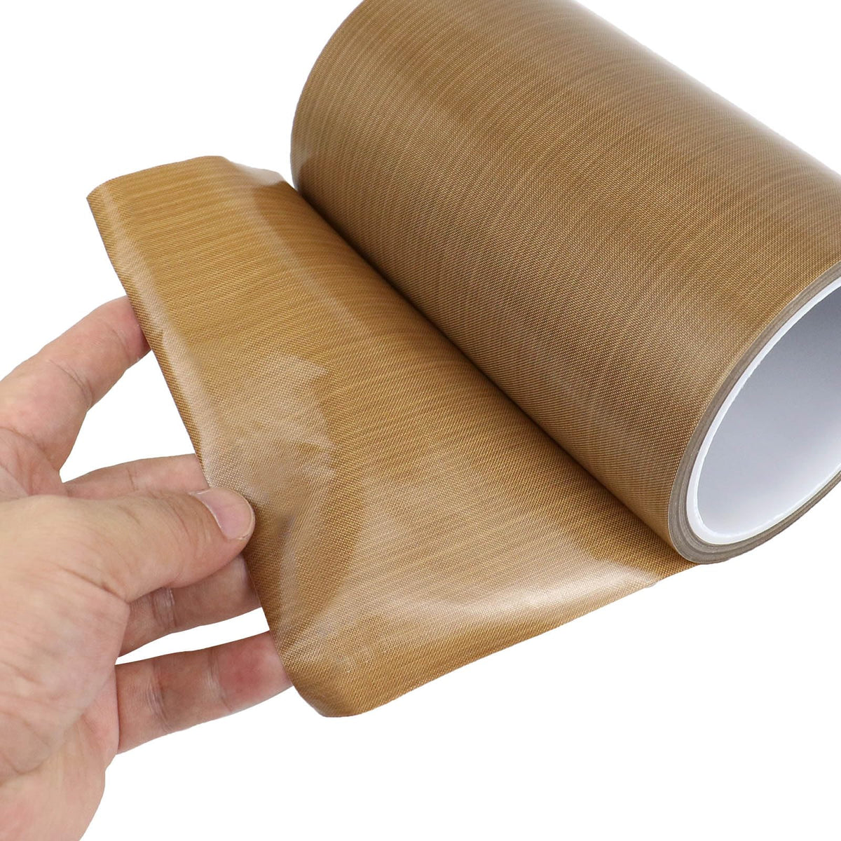 BOMEI PACK PTFE Glass Cloth Tape, 1 Pack 6 "x 33 ft High Temperature PTFE Tape Abrasion Resistant Surface Protection for Vacuum Sealer Machine, Hand Impulse Sealers Insulation Coated 1R Teflon 6in33ft