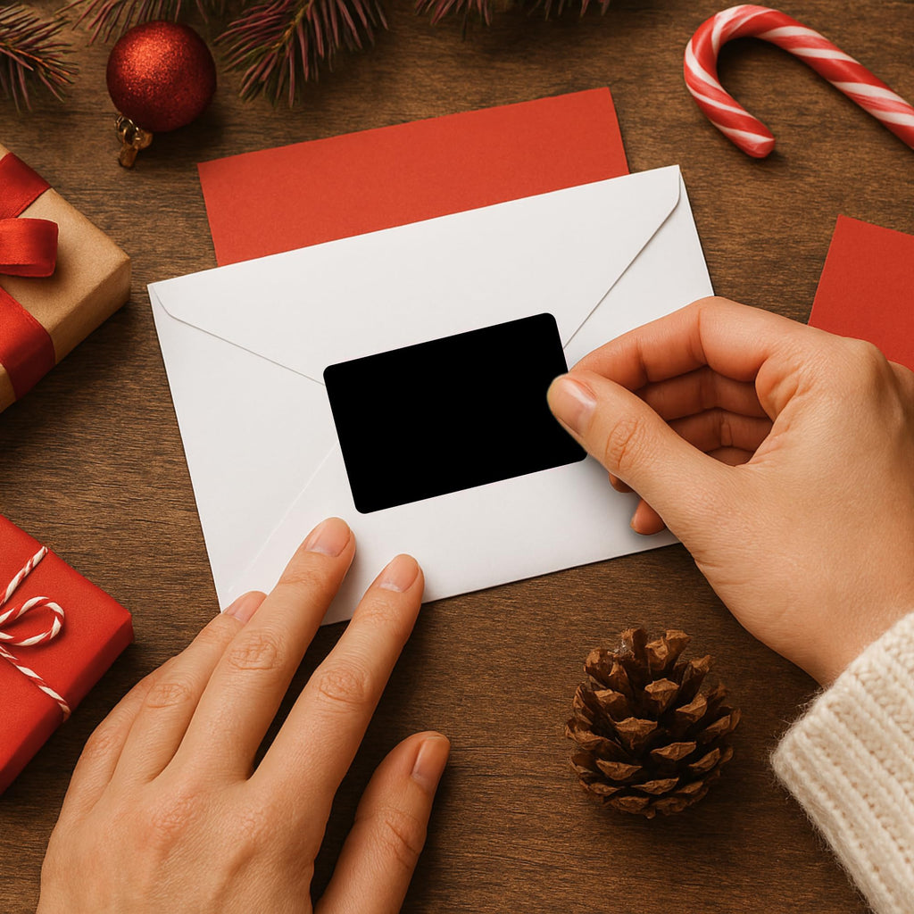 Two packs of ChromaLabel 2x3 inch black color-coding rectangle labels, 250 labels per dispenser box, ideal for organizing.