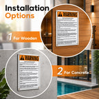 2 Pack Sauna Room Regulations Warning Signs