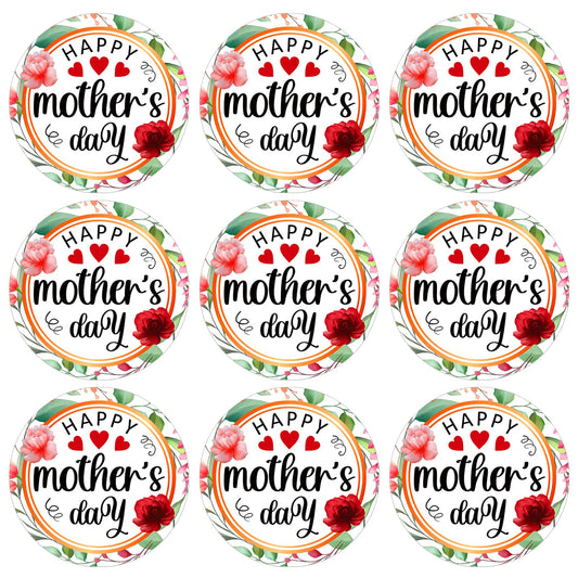 WhatSign 36Pcs Happy Mothers Day Labels Stickers 1.5" Floral Mothers Day Gift Tags Stickers Mothers Day Presents Labels Stickers for Envelope Seal Cards Boxes Gift Wrap Party Favors Decorations 3-multi