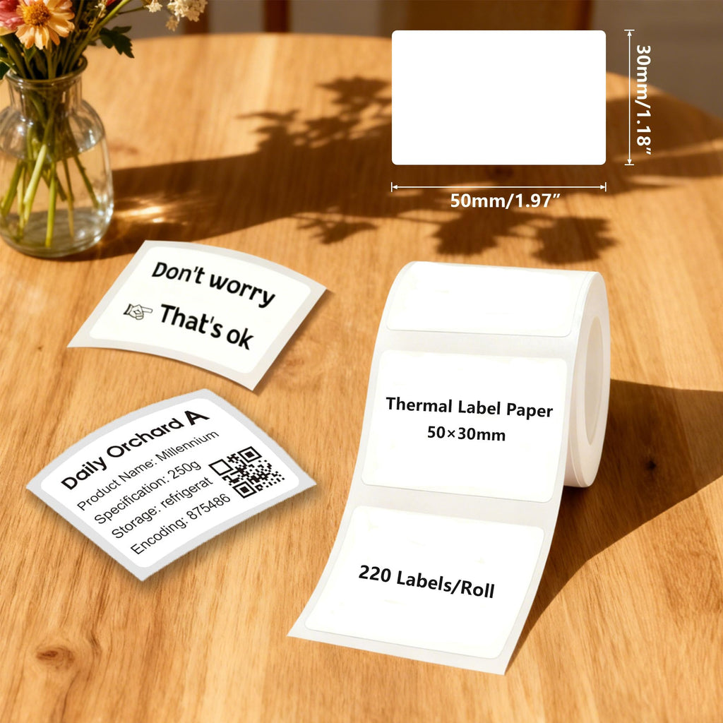 40x30mm (1.57"x1.18") Labels for B1/B21/B3S Label Maker, 3 Rolls 3Rolls-40x30mm