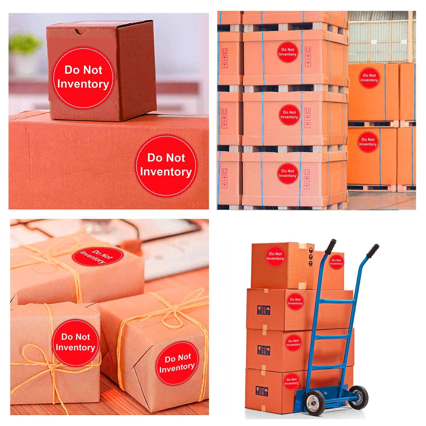 Do Not Inventory Labels 2 inch Do Not Inventory Stickers for Quality Red with White Round Circle Dots Control,Inventory,Warehouse 500 pcs per Roll