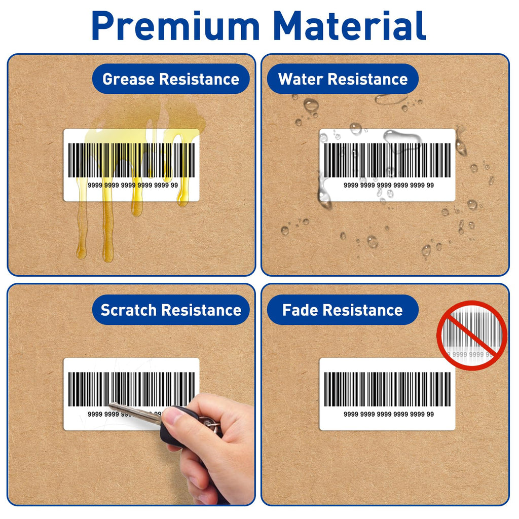ESSENTIAL 2" x 1" Direct Thermal Barcode Labels, (1300 Labels, 1 Roll) 2"x1"