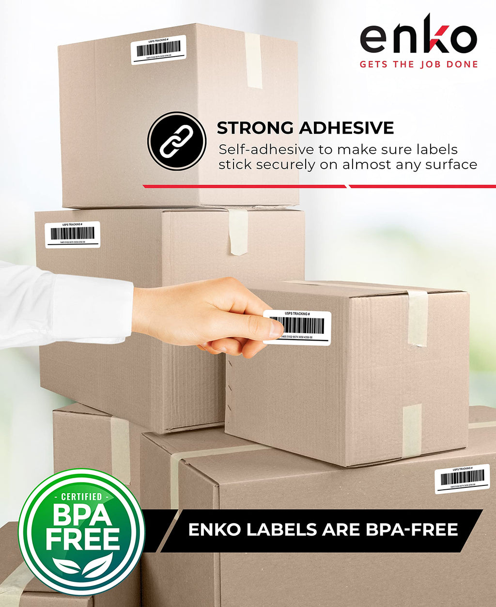 enKo [6 Rolls, 1560 Labels] Large Address, Shipping & Barcode Labels 30321 (1-4/10 x 3-1/2) Compatible for Dymo LabelWriter