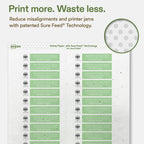 Avery Printable Rectangle Hemp Labels with Sure Feed Technology, 2/3" x 3-7/16", Off-White, Laser & Inkjet Compatible, 1200 Total, Great for Product Branding, Packaging, and More 1,200 Labels