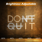 Don't Quit LED Neon Sign for Wall Decor, DO IT Neon Lights Party Decorations, USB Powered Switch Neon Lights lighting adjustable for Office Room, Gym Room, Man Cave, Gamer Room DQ-Yellow&White