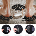 Secopad Non-Slip Bathtub Stickers, 24 PCS Shell Safety Bathroom Tubs Showers Treads Adhesive Decals Scraper (Black) Black