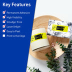 Avery® Printable Rectangle Labels, Sure Feed® Technology, 1" x 4", Neon Yellow Labels, Laser/Inkjet Printable, 400 Total, Great for Mailing and Cosmetics 400 labels