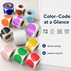1500 Yellow, Green, Red 2 Inch Round Color Code Dot Stickers for Inventory Organization & File Classification - Blank Labels to Write On Need Carbon Ribbon/Yellow/Green/Red