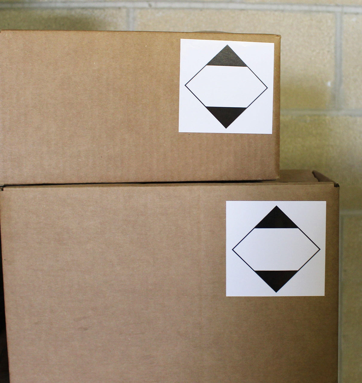 ChromaLabel 4x4 inch Ground ORM-D shipping labels on a roll, industrial labels for hazardous material packaging, 250 labels per roll.