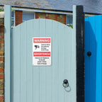 "Warning: Audio & Video Surveillance on Duty at All Times" Sign in English and Spanish for Private Properties - 8" x 12" Aluminum, 4 Pack Warning: Audio & Video Surveillance