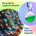 Big Claw Machine Capsules Translucent Red Plastic Sphere Large Party Favor Containers Round 5 pcs 6.3 inch Jumbo Plastic Christmas Ornaments Extra Large Gift Box Craft Party Supplies Vending Capsules