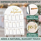 STOFINITY Wedding Seating Chart Board, Wood, 18x26 in, White