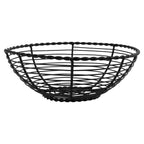 G.E.T. 8" Black Round Bread Metal Wire Basket