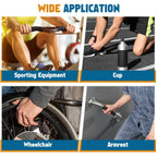 Black Rubber Grip Tape 1 Inch x 20 Ft Non-Abrasive Anti-Slip Tape for Handrails Strong Adhesive Waterproof Heat Resistant Handlebar Wrap Cushion Grip for Tools Stairs Bicycle Handle (1inch X 20ft) 1inch X 20ft