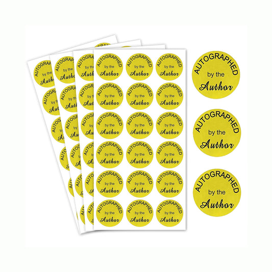Easter Autographed by The Author Stickers 1.18 inch Gold Foil Autographed Sticker-1008 Labels/Pack