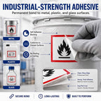 Chemical Safety Labels for Laser Printers, Waterproof Industrial Labels, 3.5 x 5 Inch, 200 Pack, Chemical Container & Workplace Safety Labels