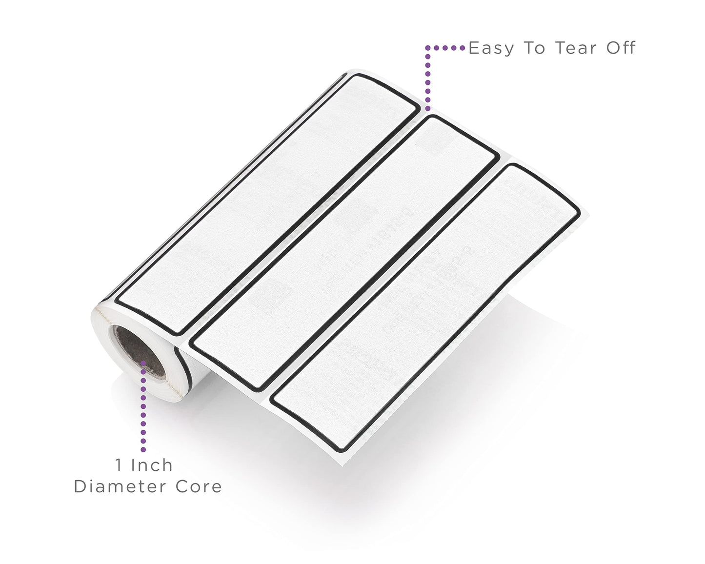 Carstens Adhesive Sticker Labels, 5 3/8” x 1 3/8”, Binder Labels for 1.5” – 4” Ring Binder Spines, White, Roll of 200 1 Roll