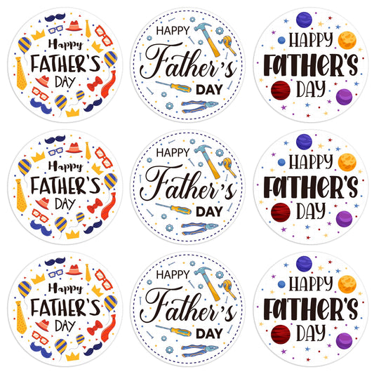 36pcs Fathers Day Stickers Labels - Fathers Day Gift Tags Stickers for Envelope Seals Boxes Cards Party Favor Decorations A01