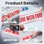 1000PCS Give with Food Veterinary Sticker 1.6 x 0.4 Inch