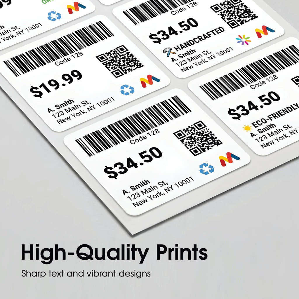 4" X 3.33" Matte White Printable Shipping Labels 3-1/3" X 4" 250 Sheets