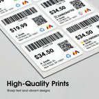 4" X 3.33" Matte White Printable Shipping Labels 3-1/3" X 4" 250 Sheets