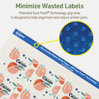 Avery Dissolvable Rectangle Labels, Sure Feed Technology, 1-13/16" x 2-3/16", Matte White, Print-to-The-Edge, Laser/Inkjet Printable, 120 Labels Total
