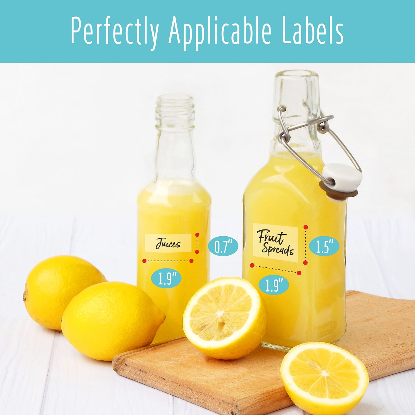 Hebayy 612 Script Pantry Food Labels, Water & Oil Resistant Pantry Label Stickers Food Jar Label for Organization and Storage Style 1