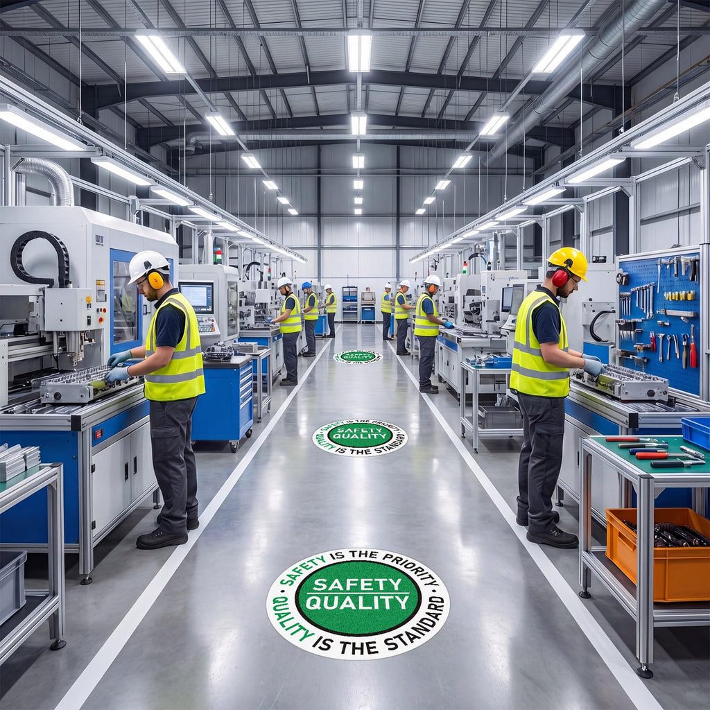 3 Set Safety Is The Priority Quality Is The Standard Floor Decal