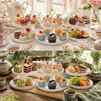 2 Tiered Cake Stand Cupcake Fruit Plate Stand Hardware Silver Gold Black
