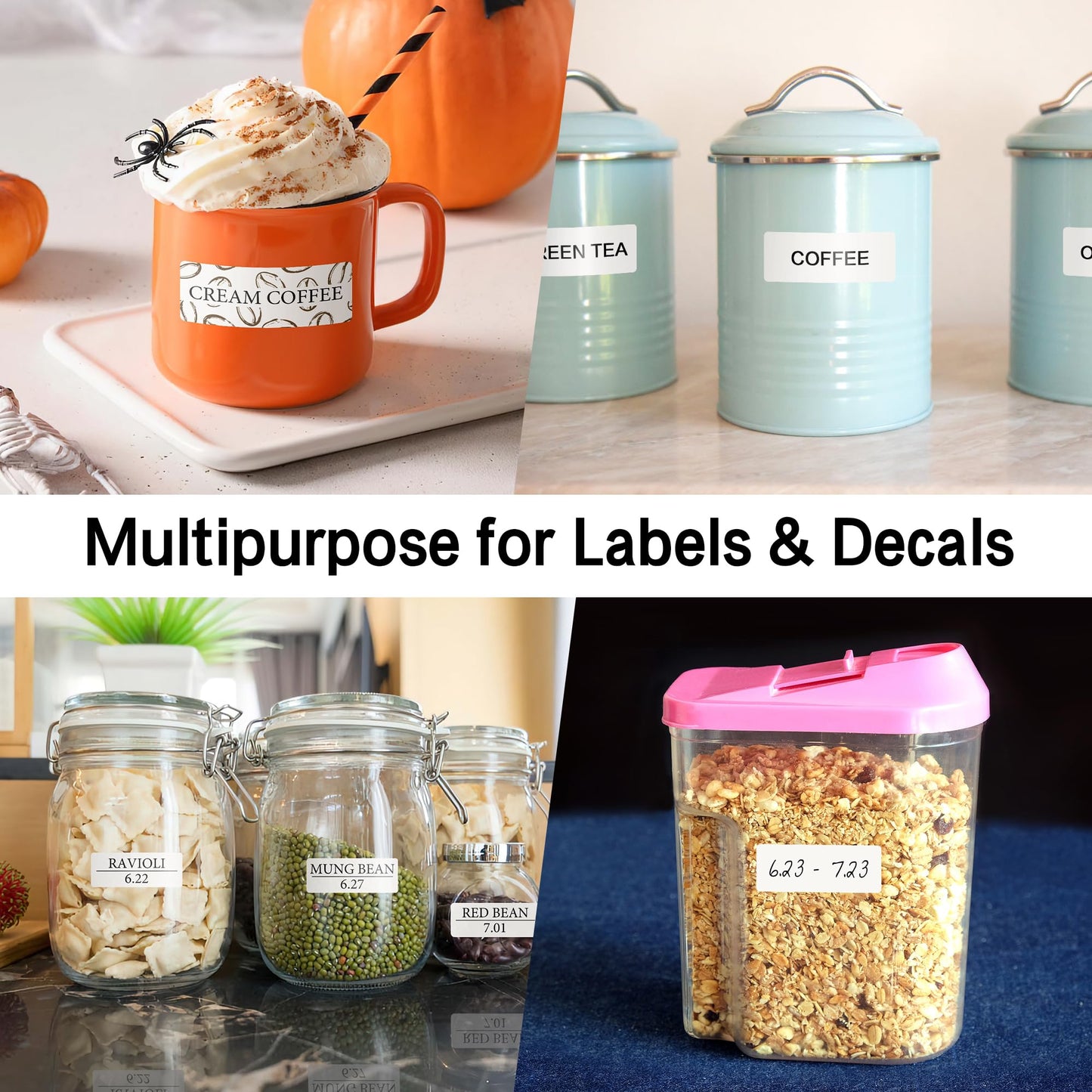 L LIKED Dissolvable Food Labels Printable,1" X 2-5/8"Customizable Sticker for Laser & Inkjet Printers-25 Dissolvable Label Sheets,Total 750 Stickets Labels,No Residue 1" x 2-5/8"|750 Labels