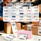 Bluetooth Thermal Label Printer,4x6 Shipping Label Printer Pink