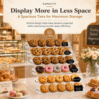 2Pcs 6-Tier Acrylic Cookie Display Stand, Clear Tiered Tiered Dessert Stand 2pcs