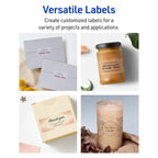 Avery Printable Shipping Labels with Sure Feed, 2" x 4" Customizable Stickers, Matte Clear, 250 Blank Mailing Labels, Great for Mailing, Shipping, and More (8663) 1