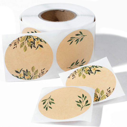 (500pc/Roll) 2" Label Stickers for Mason Jars and Lids -(Floral Color)- Canning Labels | Spice Labels | Mason Jar Labels | Bottle Labels | Sticker Labels | Designed in N.Y.