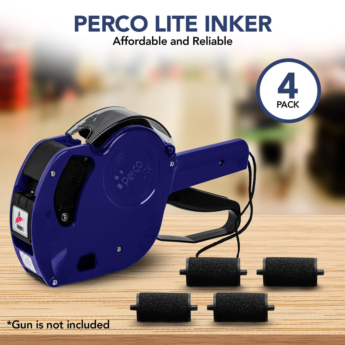 Perco Price Roller for Lite - Ink Refill Pack of 4 4 Pack