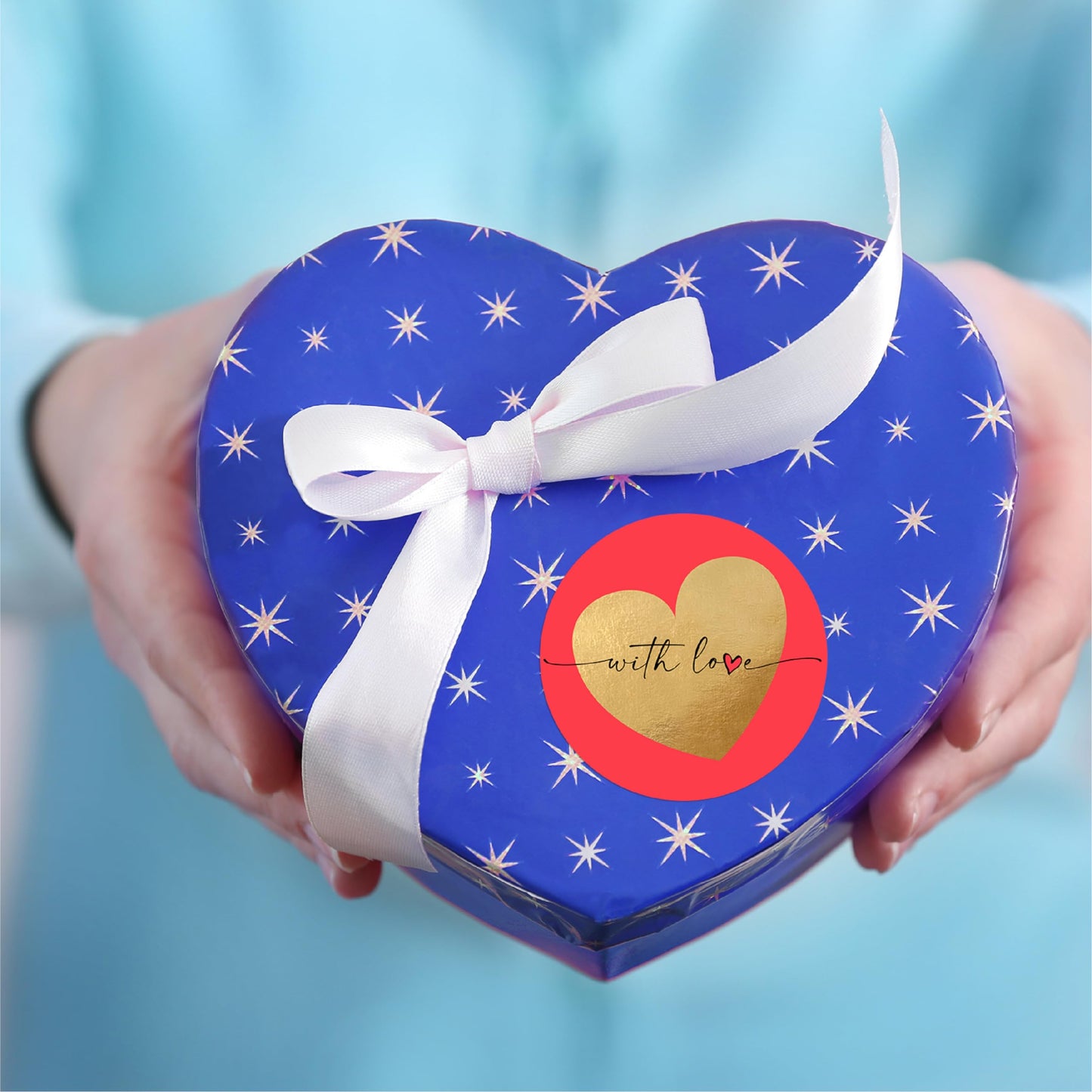 easykart labels 500 with Love Stickers with Gold Foiling, 1.5 Inch Size Best Suitable for Anniversary, Birthday's, Valentine's Day Gifting, Decoration,Theme Parties .… 500 Stickers