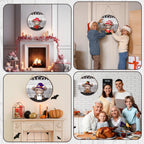 35 Pcs Christmas Interchangeable Highland Cow Welcome Sign, Dark Gray