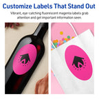 Avery Printable Oval Labels, Sure Feed Technology, 4" x 6", Neon Magenta Labels, Print-to-The-Edge, Laser/Inkjet Printable, 40 Total, Great for Packaging and Candles 40 labels