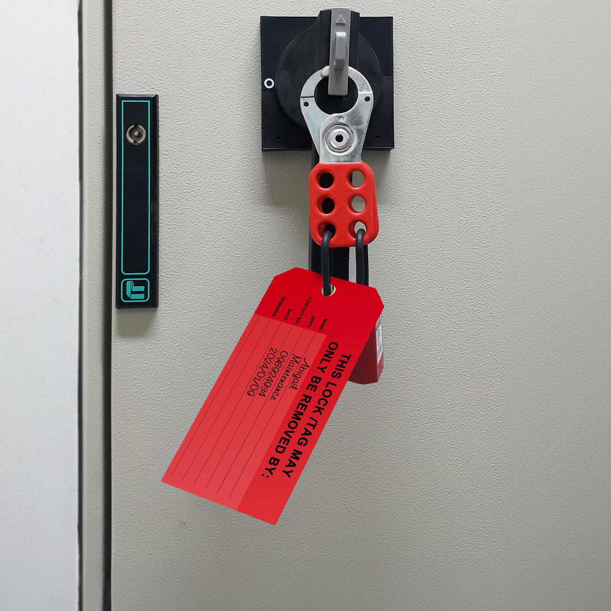 Lock Out Tags,100-pk Tagout Tags with Wires Attached,Tear & Water Resistant PVC-Plastic-Danger Do Not Operate 100