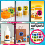3000Pcs Discount Stickers,1 in Percent Off Sale Stickers,6 Rolls