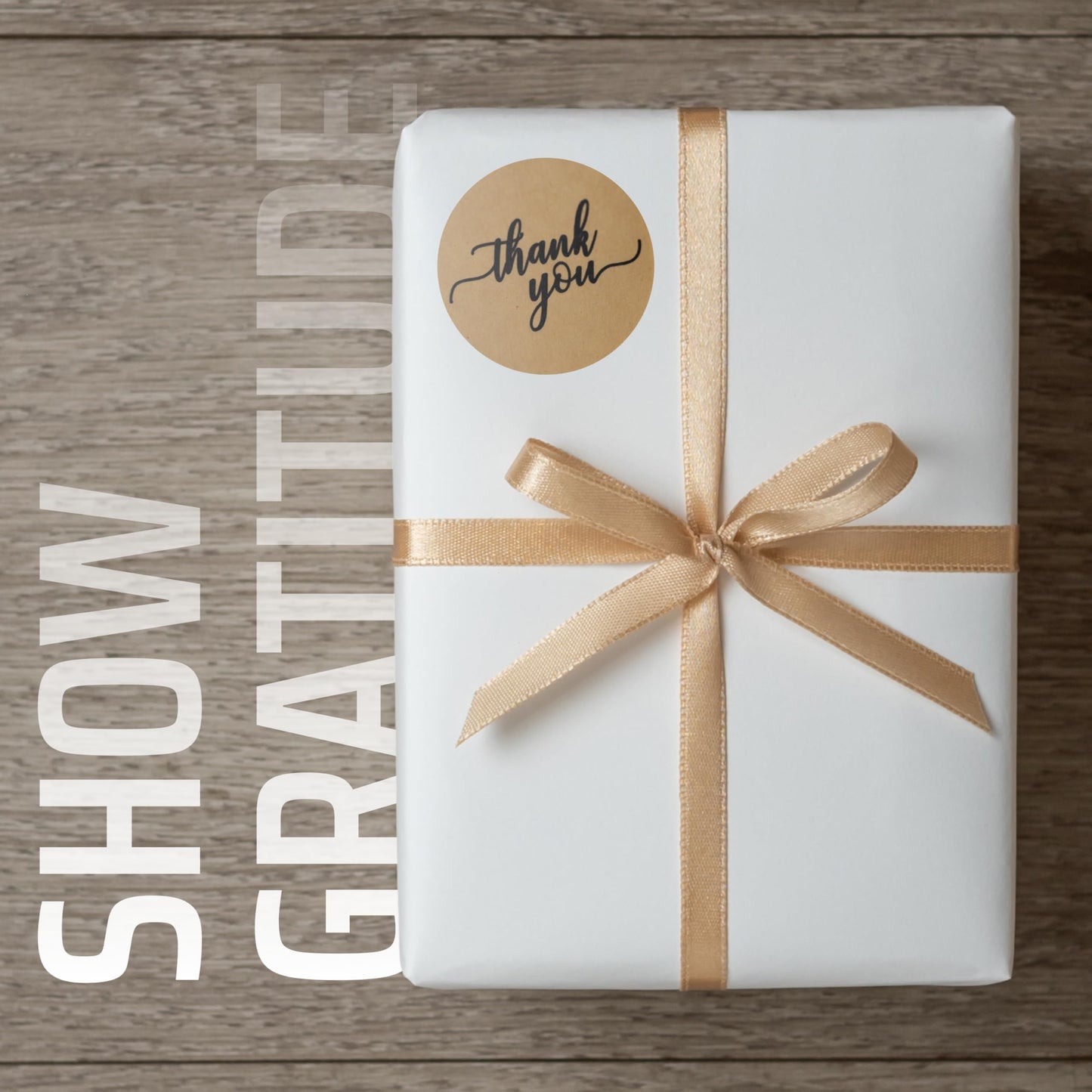 500 Kraft Thank You Stickers – 1.5 Inch Round Brown Paper Labels – Rustic Self-Adhesive Seals for Small Business Packaging, Gift Bags, Boxes, Envelopes, Bakery Orders & Customer Appreciation