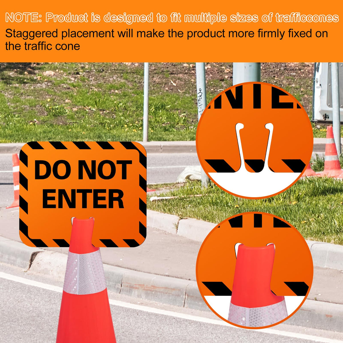 Copkim 6 Pcs Plastic Signs Bulk, 10.4" x 12.6", Do Not Enter