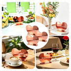 BLMHTWO 3pcs Rose Gold Heart Reserved Signs for Wedding Restaurant (3.94 * 5.5in)